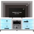 thumbnail image 2 of LED TV Stand for TVs for Up to 70" Fireplace TV Cabinet Entertainment Center Media Console with Open Shelves for Living Room, 2 of 10