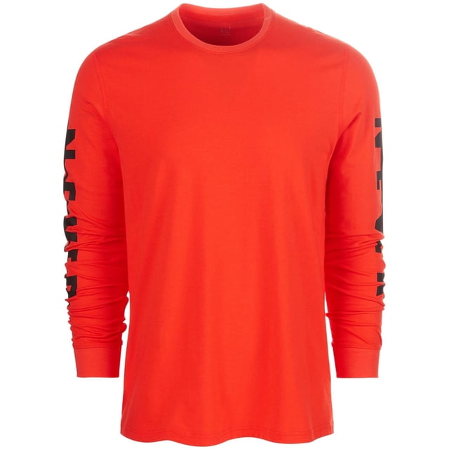 Camiseta gráfica de Manga larga Ideology NEVER para hombre naranja XX-Large