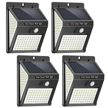 

Outdoor Led Solar Motion Sensor Light EXGREEM 144 LED IP65 Water Resistant Exterior Wireless Security Wall Lamp Pack of 4