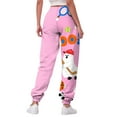 thumbnail image 6 of felwors Women's Elastic Waist Halloween Sweatpants Relaxed Fit Tapered Joggers Pocket Lounge Wear 2025 Pink, XL, 6 of 7