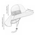 thumbnail image 4 of Kids Girls Boys Sun Hat Wide Brim UPF50+ Mesh Hats with Neck Flap, 4 of 6