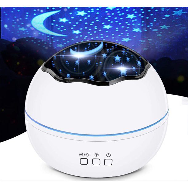 360° Rotating Night Light Projector for Kids, 2 in 1 Starry Sky and Sea