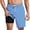 Light Blue#35, variant on YOIAVAIOY Mens Swim Trunks with Compression Liner 5 Inch, Quick Dry Bathing Suit with Zipper Pockets Swim Shorts Green M