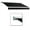 Black, variant on 8 ft. Destin with Hood Manual Retractable Awning, Bright Blue - 78 in.