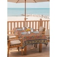 thumbnail image 2 of Outdoor Tablecloths with Umbrella Hole & Zipper, Beige Grey Floral Boho Rectangle Tablecloth 52x70 Inch, Vintage Ethnic Tribe Abstract Art Waterproof Table Cloth, Patio/Pool/Picnic Table Covers, 2 of 8