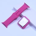 thumbnail image 4 of Cristal, funda y correa para Apple Watch, banda de silicona de 44mm, 40mm, 45mm, 41mm, 38mm, 42mm, 44mm, iWatch serie 3 4 5 6 se 78, 4 of 4