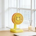 thumbnail image 6 of Lenkho Mini Desk Fan, 3 Speeds Quiet Rechargeable Small Desk Fan, Portable USB-Powered Personal Fan for Office, Bedroom, Dorm, Home, Kids' Room, 6 of 7