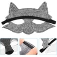 thumbnail image 3 of Juego de 3 máscaras de lobo, media cara de fieltro negro Animal Wolf Masquerade Halloween Animal Wolf Head Costume Cosplay Dress Up Masks TUNC Sencillez, 3 of 5