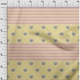 thumbnail image 2 of oneOone Cotton Poplin Fabric Stripe & Cat Face Animal Print Fabric by Yard 42 Inch Wide, 2 of 4