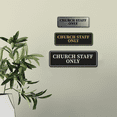 thumbnail image 2 of Standard Church Staff Only Sign (Black Gold) - Large, 2 of 5