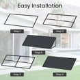 thumbnail image 5 of BACKYARD BEAUTIFUL Metal Awning 90" x 36", Front Door and Window Canopy with Powder-Coated Frame, Weather Resistant Sun and Rain Shelter for Patio, Entrance, Porch and Balcony, Brown, 5 of 9