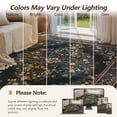 thumbnail image 7 of VUNATE Vintage Botanical Floral Printed Area Rug 8'x10' Soft Washable Non Slip Low Pile Rug for Living Room Bedroom Dining Room Home Decor Indoor Carpet with Blossom Design Green, 7 of 7