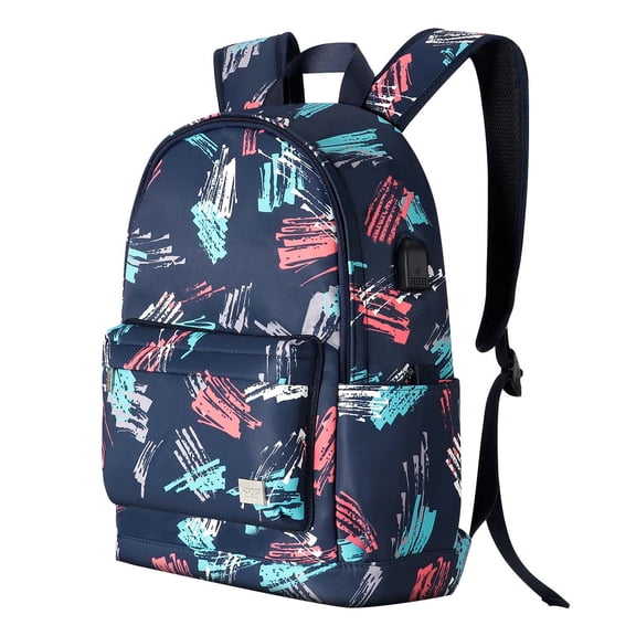 KAWELL 13.3" Laptop Backpack, Stylish Water Repellent Canvas Bag with USB Port for Travel/Business