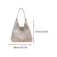 thumbnail image 6 of Stylago Women's Trendy Suede Hobos Bags Slouchy Tote Shoulder Purses 2026 Ladies Casual Work Travel Underarm Handbags Beige, 6 of 6