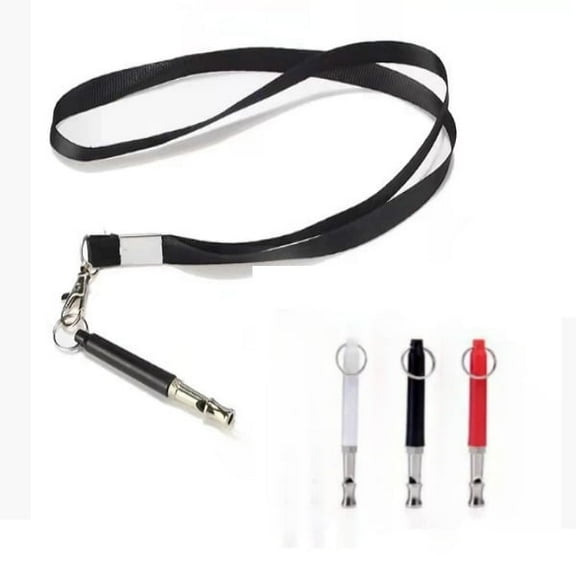 3 Pack Dog Whistle, Dog Whistle to Stop Barking Neighbors Dog, Adjustable Ultrasonic Silent Dog Whistle, Professional Recall Dog Training Whistles, with Lanyard (White Black Red)