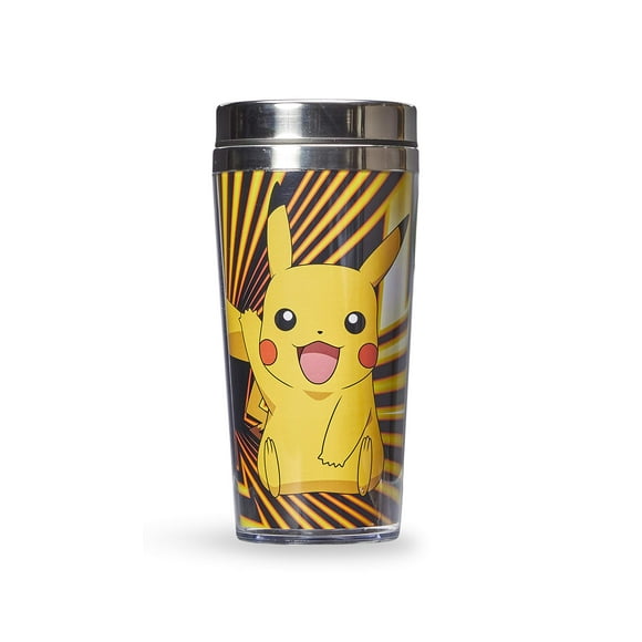 Taza de viaje JUST FUNKY Pokemon Pikachu 473 ml de acero inoxidable