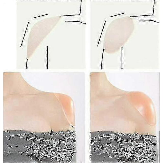2 Pairs Of Silicone Shoulder Pads - Soft, Skin Friendly, Anti-slip, Push-up, Invisible Shoulder Pads