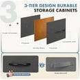 thumbnail image 3 of Bigleap 5-Drawer Dresser，5 Drawer Nightstand with Wood Top & Fabric Bins - Slim Storage Cabinet for Bedroom, Closet, Living Room,Gray, 3 of 7