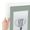 thumbnail image 6 of ArtToFrames 14x24" Matted Picture Frame with 10x20" Single Mat Photo Opening Framed in 1.25" Satin White Frame and 2" Silverpine Mat (FWM-3966-14x24), 6 of 8
