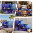 thumbnail image 5 of Modern Purple Blue Outdoor Pillow Covers, Waterproof Decorative Throw Pillowcases Set of 2, Abstract Art Gradient Gold Foil Line Couch Cushion Cases with Zipper for Outside Patio Garden Sofa 20"x20", 5 of 9