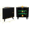 thumbnail image 1 of Historyli Acekid - Armario esquinero de 3 niveles con estante ajustable,mesa esquinera industrial de madera con puertas,mesa auxiliar triangular para cocina,color negro, 1 of 2