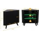 thumbnail image 1 of Historyli Acekid - Armario esquinero de 3 niveles con estante ajustable,mesa esquinera industrial de madera con puertas,mesa auxiliar triangular para cocina,color negro, 1 of 2