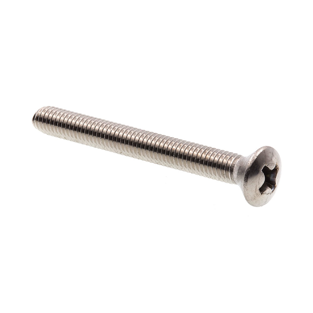 #10 x 1-3/4" Oval Head Wood Screws Slotted Stainless Steel Quantity 100