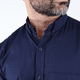 thumbnail image 2 of Camisa de Vestir Casual Uniforme Manga Corta Azul Marino para Hombre, 2 of 4