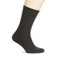 thumbnail image 3 of Hugh Ugoli Women's Bamboo Thin Dress Socks Crew Business Casual, 3 Pairs, Dark Brown, Shoe Size: 6-9, 3 of 5
