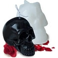 thumbnail image 2 of Nvzi Candle Molds for Candle Making, Lantsang 3D Skull Shape Silicone Molds Candle for Making Aromatherapy Beeswax Candle Soap Lotion Bar Crayon Wax Melt Polymer Clay Cake Decorating Tool, 2 of 5