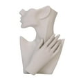 thumbnail image 1 of Estatua de cerámica creativa, florero, busto, maceta, plantas, estilo bohemio moderno, minimalista, decoración, arreglo floral. El 12.5x17.5x7.5cm, 1 of 9