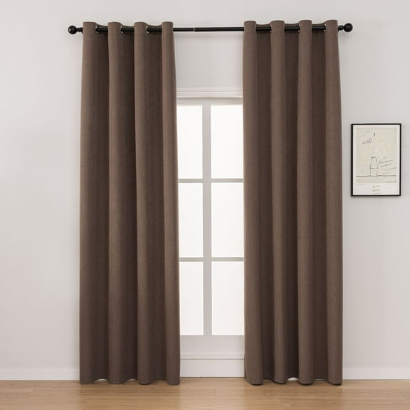 XmhyTop Long Curtain - brown Curtains 132cm*213cm, 1 slice, Polyester Curtains, Window Blackout Curtains for Living Room & Bedroom,