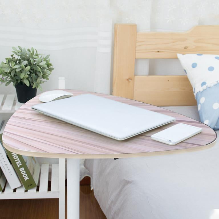 Mohsoe Height Adjustable Triangle Bedside Table, Waterdrop Desktop 59x48cm, Metal Frame Laptop Desk, Space-Saving for Bed Couch, 30kg Load, 23 x 16 x 24-35 Inch