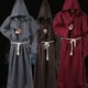 thumbnail image 3 of Disfraz medieval versátil Minnieouse para hombres y mujeres monje sacerdote capa Túnica negro METRO, 3 of 6