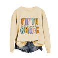 thumbnail image 4 of Weikingp Teacher Inspired Outfits Womens Back To School Outfit Teacher First Day Of School Shirt First Day Of School Shirts Long Teacher Shirts Beige L, 4 of 5