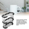 thumbnail image 4 of 3-Tier Clear Countertop Cup Rack for Kitchen and Bathroom, Space Saving Mug Holder Organizer, Transparent Design, Plastic Material, 4 of 7