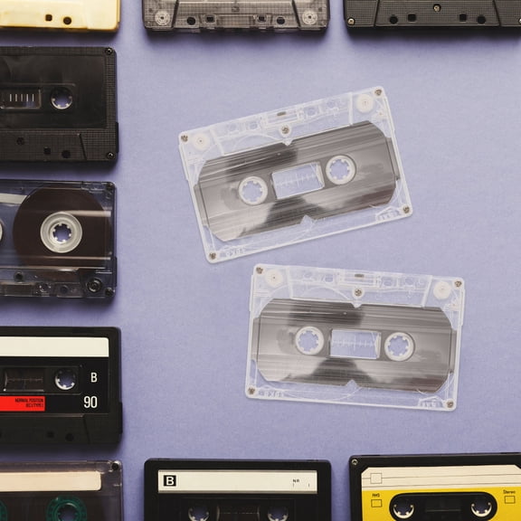 QIFULL Blank Cassette Tape Plastic Party Favors for DIY Lovers 6Pcs