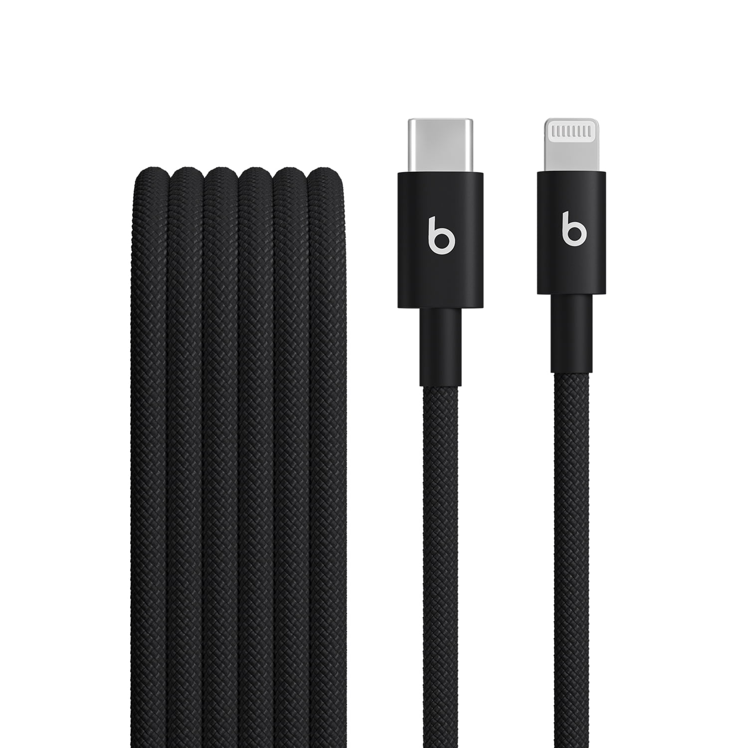 (3 pack) Beats USB-C to Lightning Woven Cable (1.5 m / 5 ft) - Bolt Black