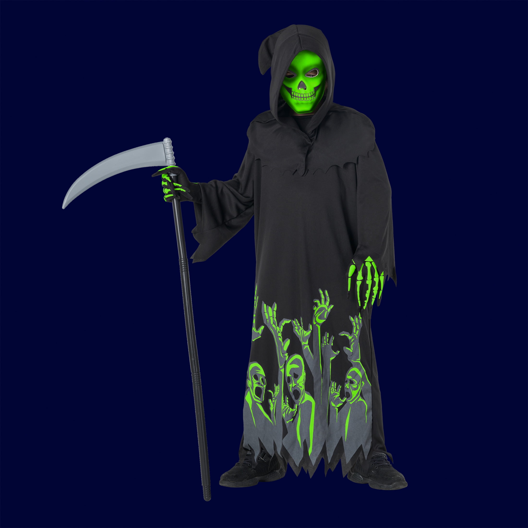 Glow in the dark Reaper Halloween Costume Unisex Child