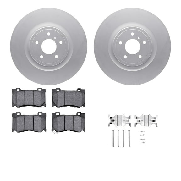 Dynamic Friction Company Front Geospec Brake Rotors with 5000 Advanced Brake Pads includes Hardware 4512-68022