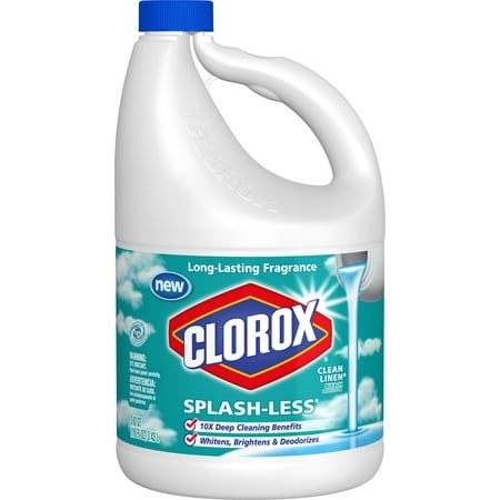Clorox Splash-Less Liquid Bleach, Clean Linen Scent, 116 Ounce (Best At Home Bleach)