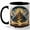 Black, variant on Moonlit Castle Storybook Coffee Mug, Magical Fantasy Castle Open Book Design, 11 oz Ceramic Cup