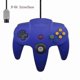 thumbnail image 1 of Gamepad con cable de 8 colores para consola N64, control de Joypad para consola N64, joystick clásico, accesorios para gamepad de consola de juegos retro, azul, 1 of 2