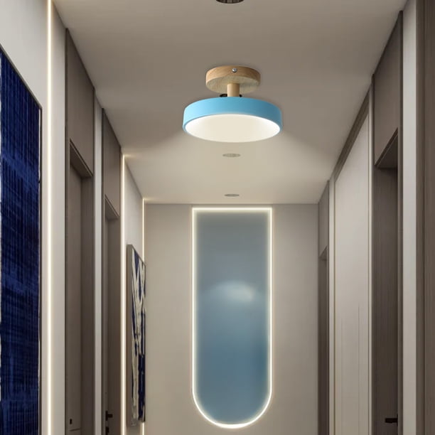 Luces de pasillo de color azul, luces de entrada personalizadas, luces de pasillo, accesorios de iluminación para balcones de madera, vestíbulos, armarios, luces de pasillo de luz neutra, luces de pas