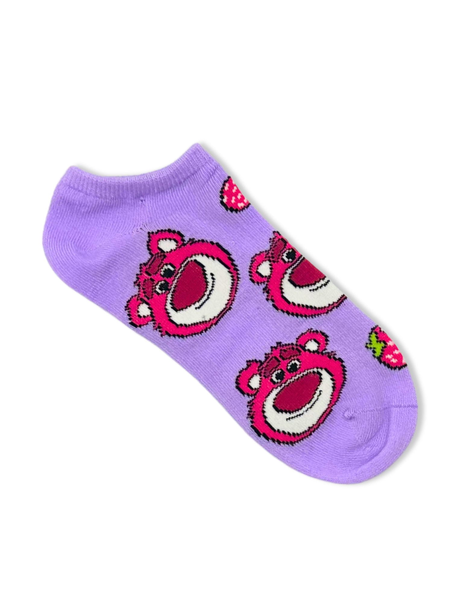 Disney Pixar Lotso Women's No-Show Socks, 3-Pack, Size 4-10