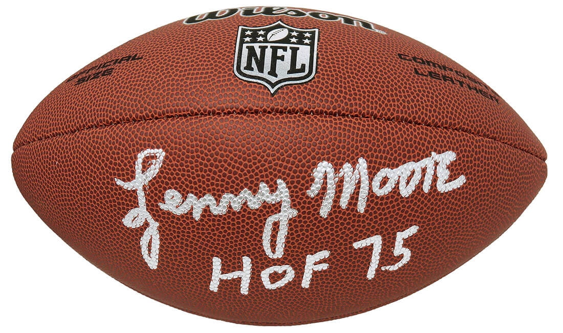 Lenny Moore Signed Wilson Limited Full Size NFL Football w/HOF'75