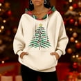 thumbnail image 4 of Women's Fashion Casual Christmas Print Pullover Long-Sleeve Sweatshirt with JESUS Design for Holiday Season and Comfortable Wear,Khaki,XL, 4 of 5