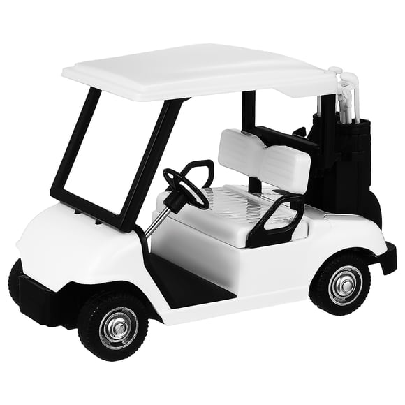 MOVTOTOP Metal Golf Cart Toy Model 2pcs Golfing Themed Desk Decor Golf Party Accessory
