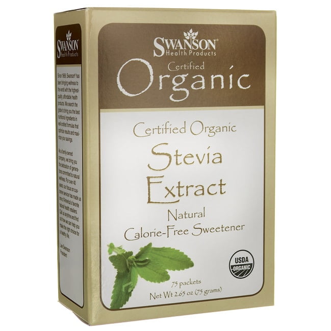 Swanson Stevia Extract Certified Organic CalorieFree Sweetener 75