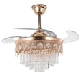 thumbnail image 3 of KPIBEST 42 Inch Luxury Crystal Ceiling Fan with Light and Remote Control, Crystal Chandelier with Fan Retractable 6-Speed, 3 of 14